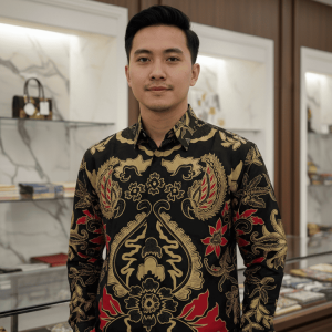 Kemeja Batik Lengan Panjang. Motif Aruna Pratama