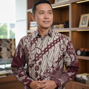 Kemeja Batik Lengan Panjang. Motif Aruna Sari