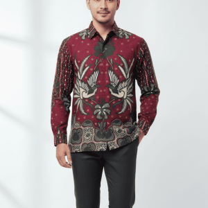 Kemeja Batik Lengan Panjang. Motif Dwi Paksi