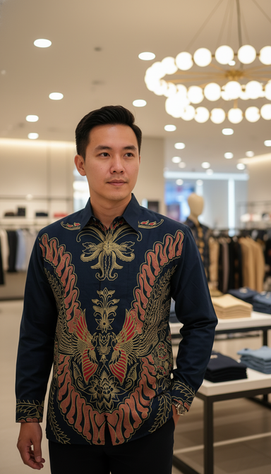 Kemeja Batik Lengan Panjang. Motif Nirmala Rengga - Image 5