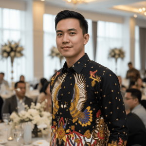 Kemeja Batik Lengan Panjang. Motif Garuda Paksi