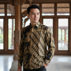 Kemeja Batik Lengan Panjang. Motif Jagat Suwarna